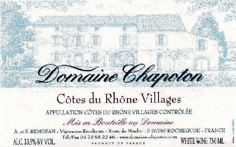 Domaine Chapoton Cote Du Rhone Villages Rochegude 2009