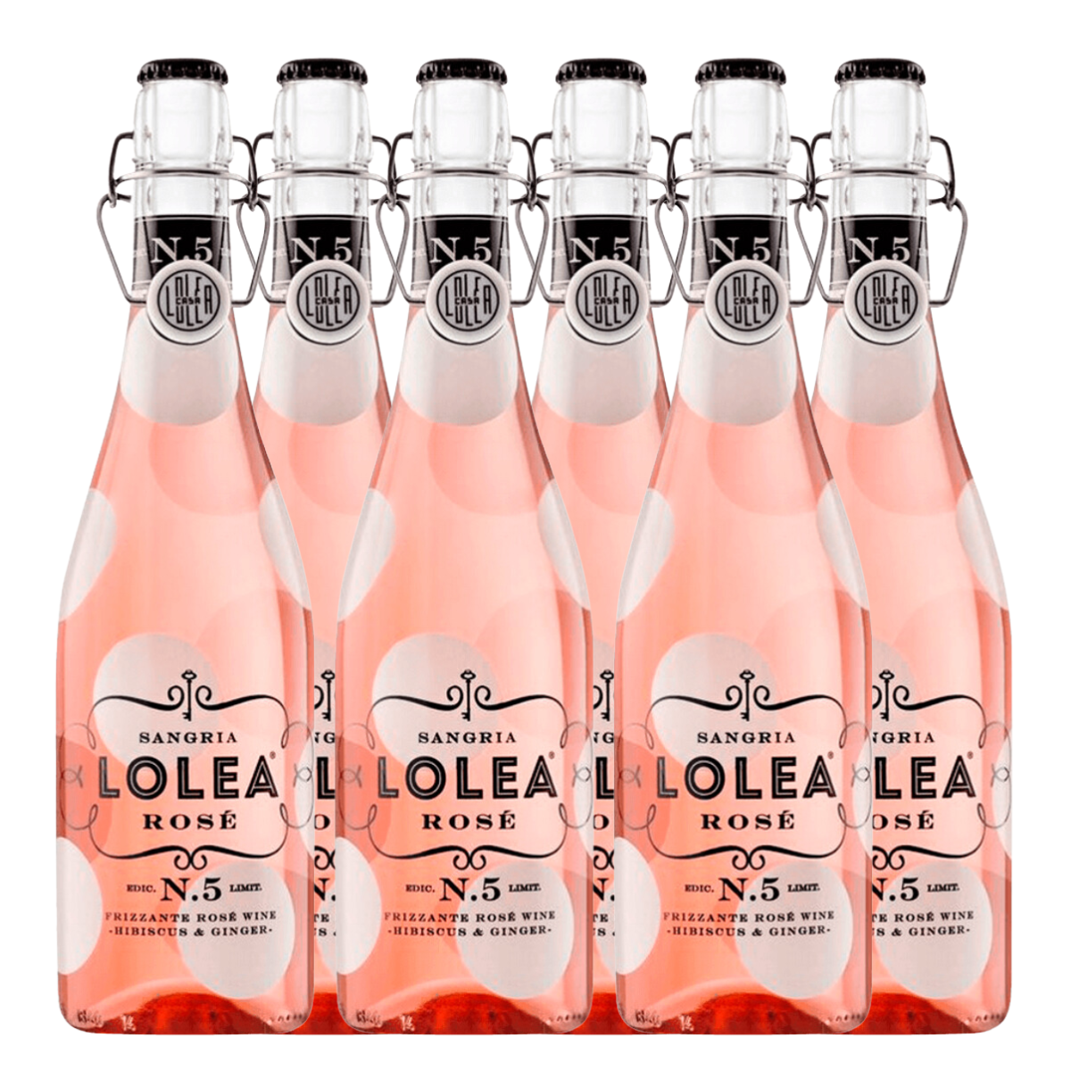 Lolea No 5 Lolea Rose Frizzante Rose NV 西班牙水果酒 5 - Pack of Six Bottles