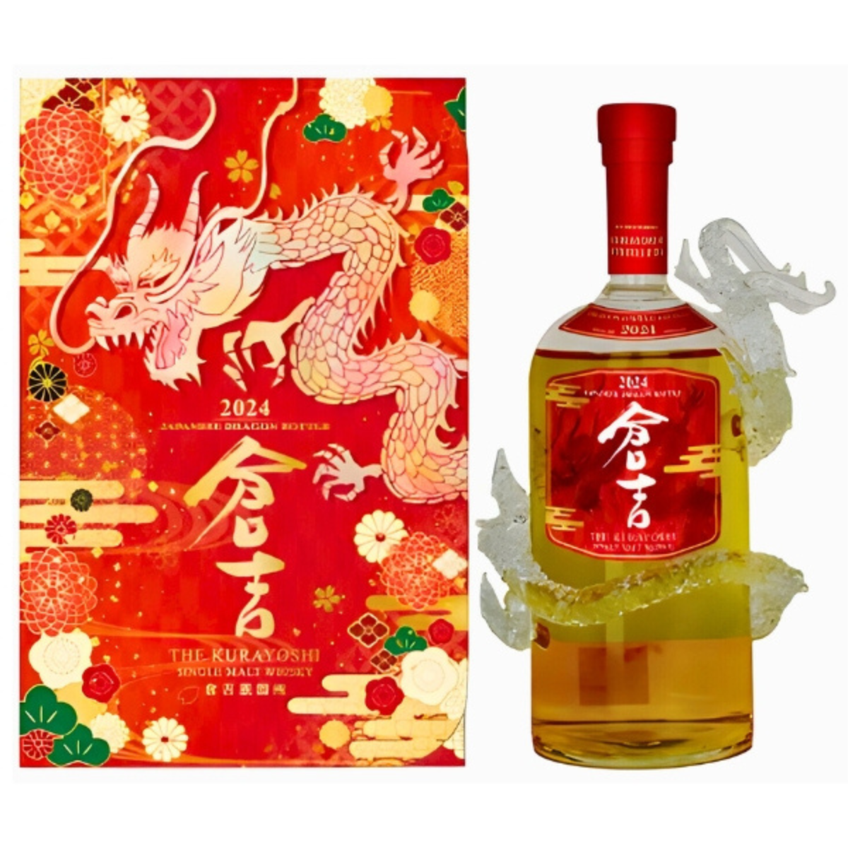 Matsui Single Malt Whisky The Kurayoshi 2024 Year Of The Dragon Bottle 倉吉蒸餾所倉吉單一麥芽威士忌2024龍年禮盒