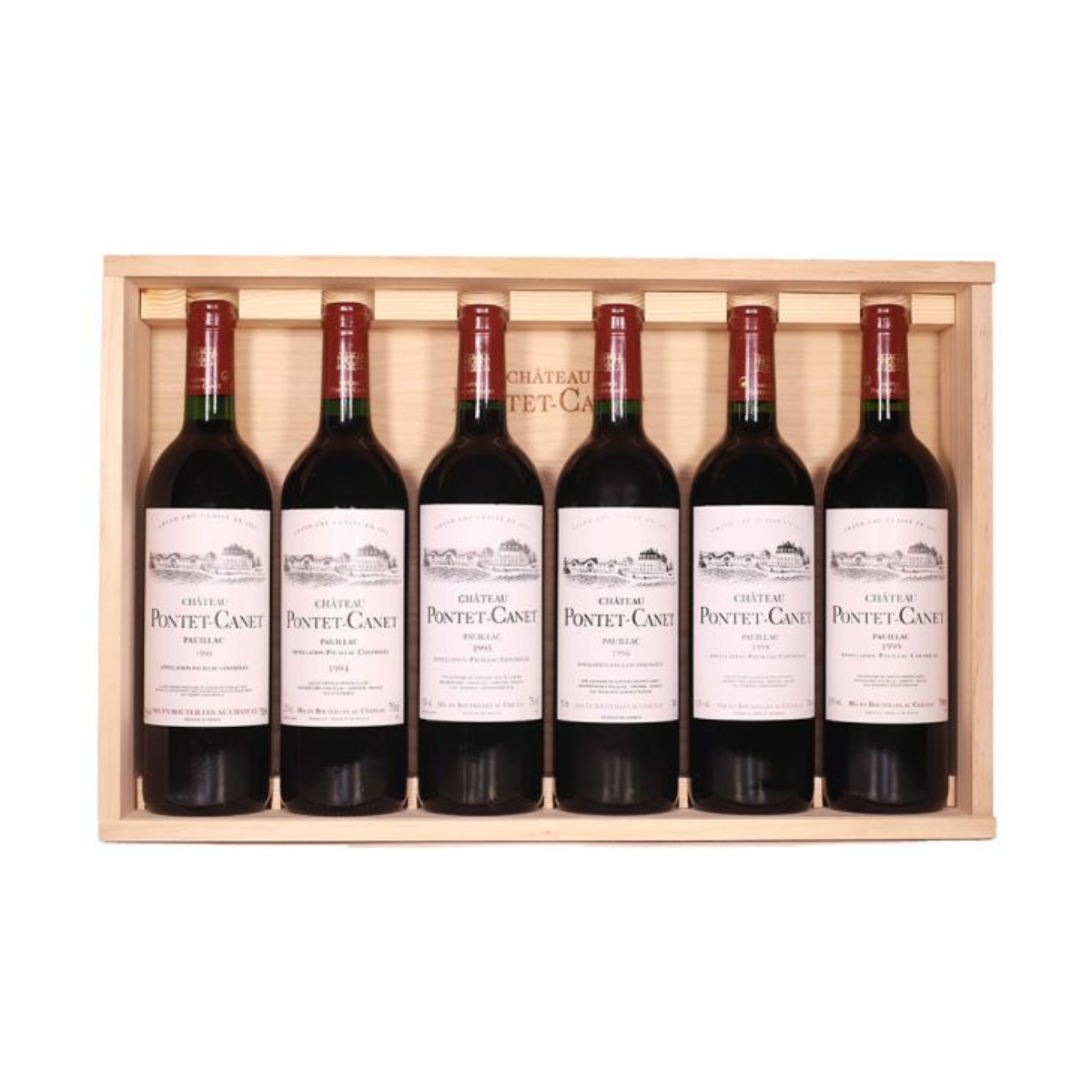 Pontet Canet Vertical Collection (1990,1994,1995,1996,1998,1999) (Sold by Set)