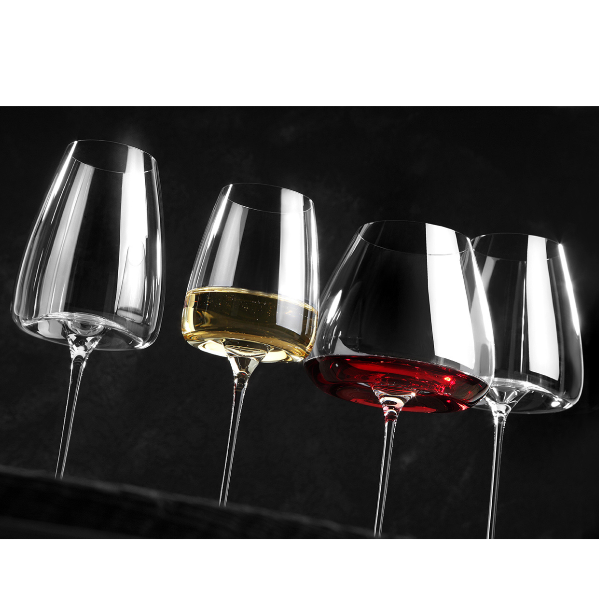 Ziher Vision Nostalgic Wine Glass in Set with 2 Glasses Pack Lead-free crystal made in Hungary