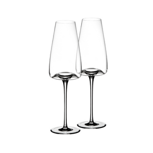 Ziher Vision Rich Wine Glass in Set with 2 Glasses Pack Lead-free crystal made in Hungary