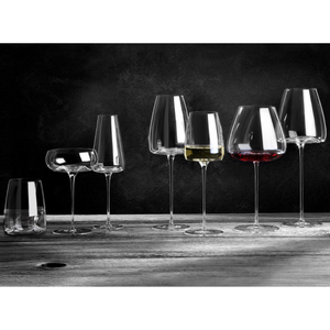 Ziher Vision Straight Wine Glass in Set with 2 Glasses Pack Lead-free crystal made in Hungary