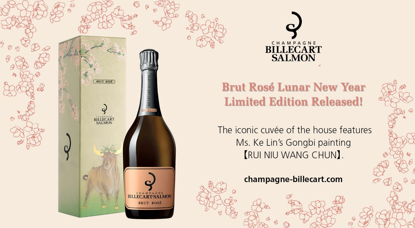 Billecart Salmon Lunar Brut Rose New Year Year of Ox Limited Edition (gift box) 